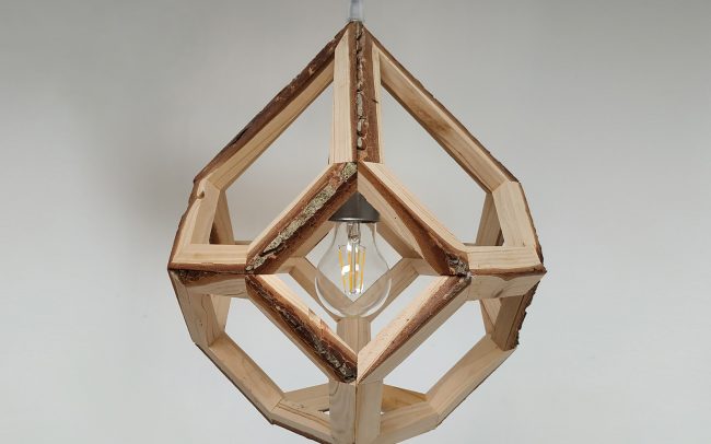 Lampada in legno OBERON pigna - Fulcro Firenze