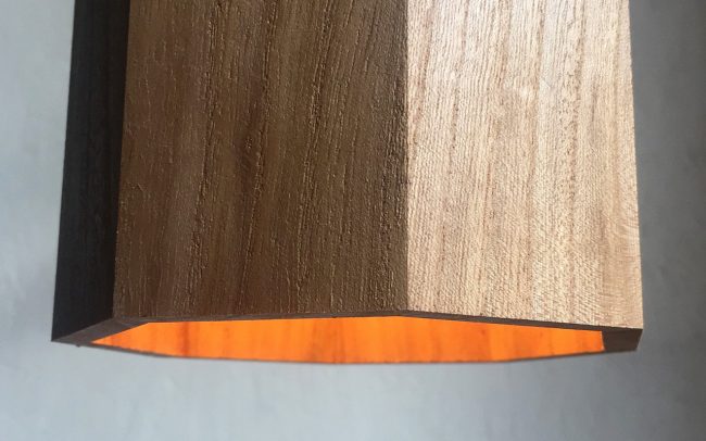 Lampada in legno PROMETEO prisma ottagonale - Fulcro Firenze