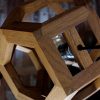 Ganimede Truncated Octahedron wood pendant lamp