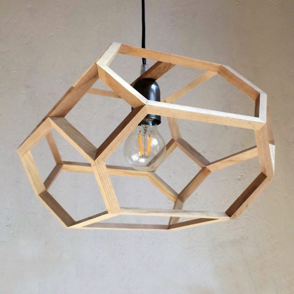 elongated truncated octahedron pendant lamp