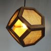 Ganimede Jute truncated octahedron pendant lamp
