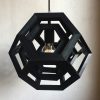 Trapped double truncated octahedron pendant lamp